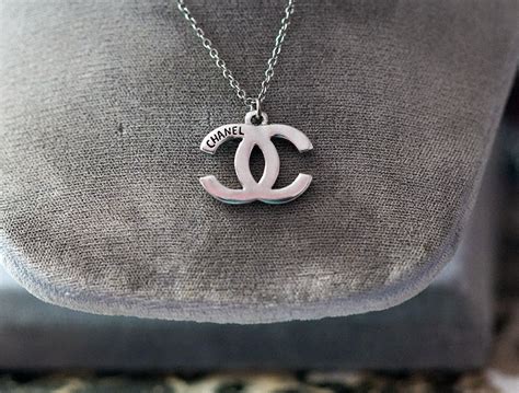 fake chanel logo necklaces|chanel copy necklace.